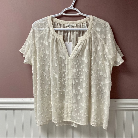 Rose & Olive Tops - NWT Rose + Olive sheer blouse